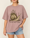 Pink Snail Flower Graphic Tee