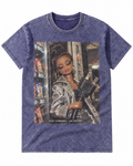 Blue Washed Doll High Standards Low Battery Graphic Tee