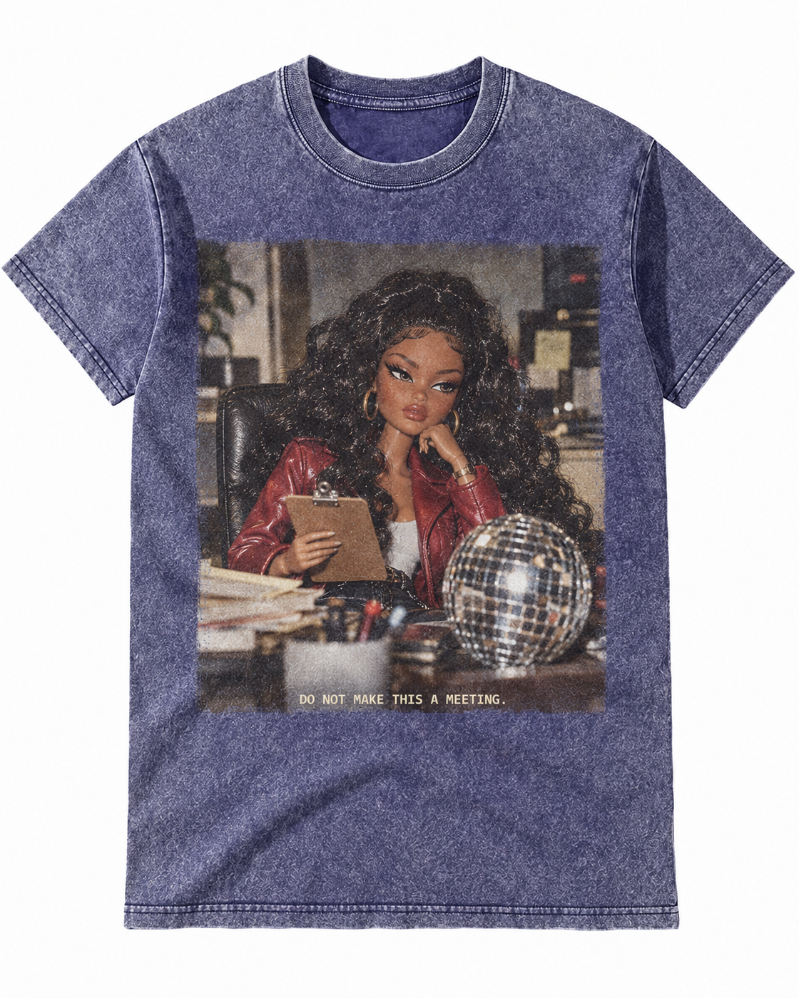 Blue Washed Doll Do Not Make This A Meeting Graphic Tee